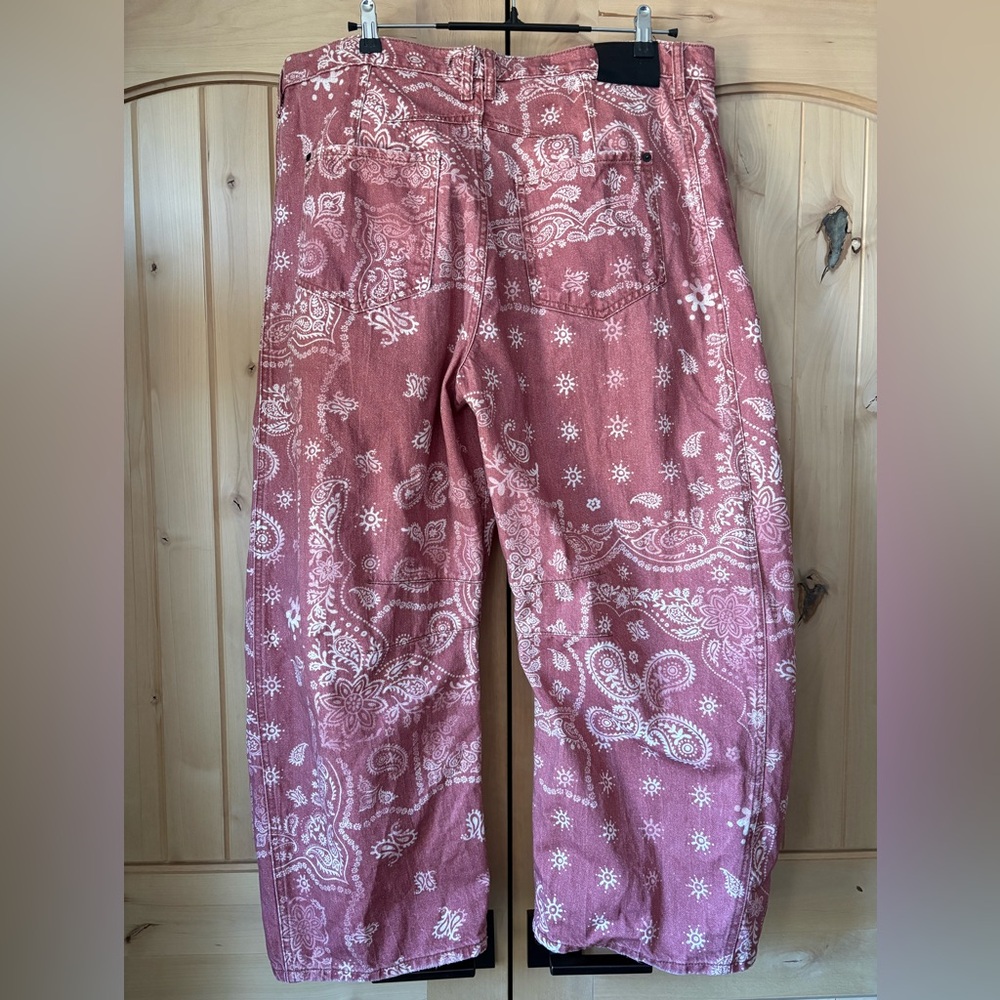 We The Free Good Luck Barrel Jeans Rust Combo - Picture 8 of 16